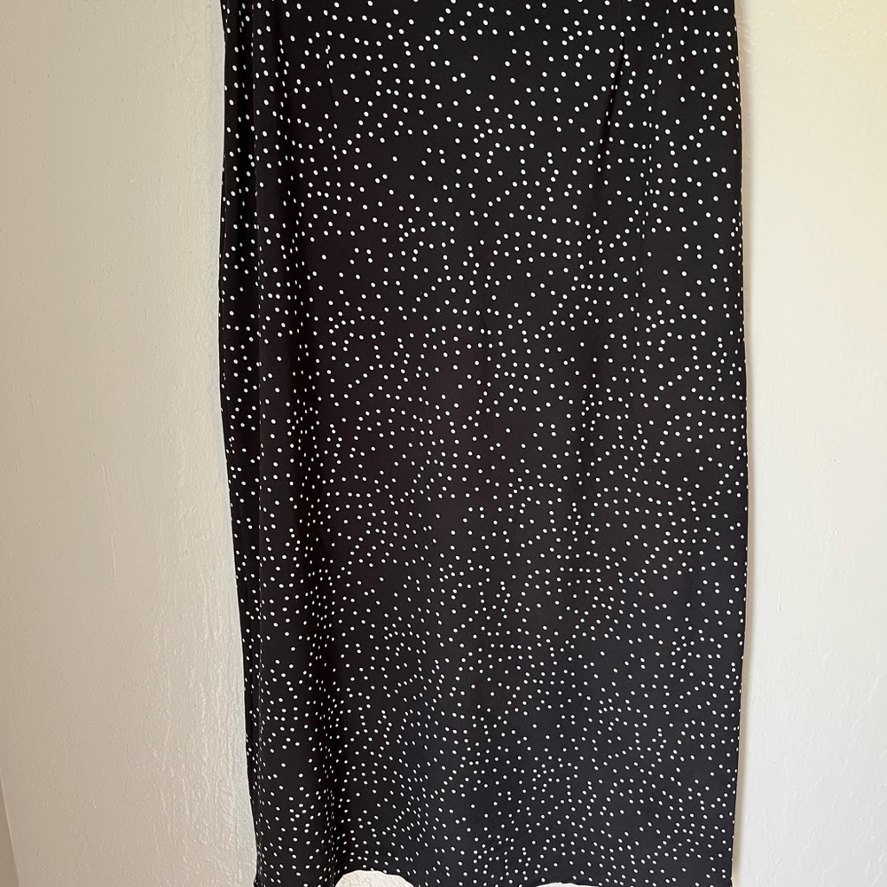 Nasty Gal Black Polka Dot Size S Midi Skirt - Picture 2 of 3